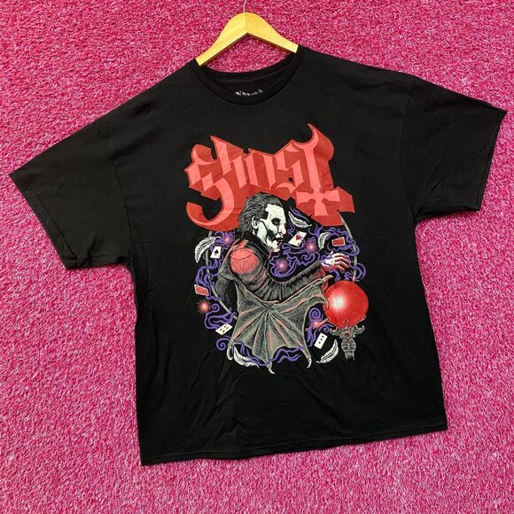Ghost Cardinal Copia Crystal Ball Cards Heavy Metal Rock T-Shirt 2XL - Picture 3 of 4